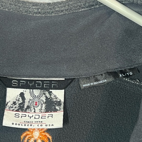 Spyder Gray and Teal Half Zip Pullover, sz XL - Picture 3 of 4